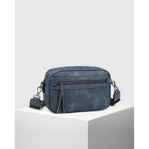 Vegan Leather Crossbody Purse Women Adjustable Tassel Multi-Pocket Travel Everyd - Picture 7 of 8